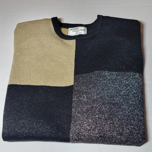 Vintage Regency Collection For Joyce Colorblock Sweater Size‎ Large - Picture 6 of 6